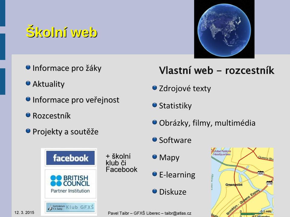 Rozcestník Statistiky Obrázky, filmy, multimédia Projekty