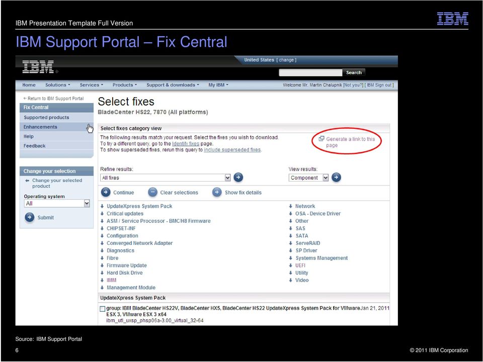 IBM Support Portal Fix