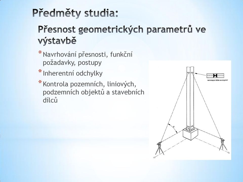 odchylky *Kontrola pozemních,