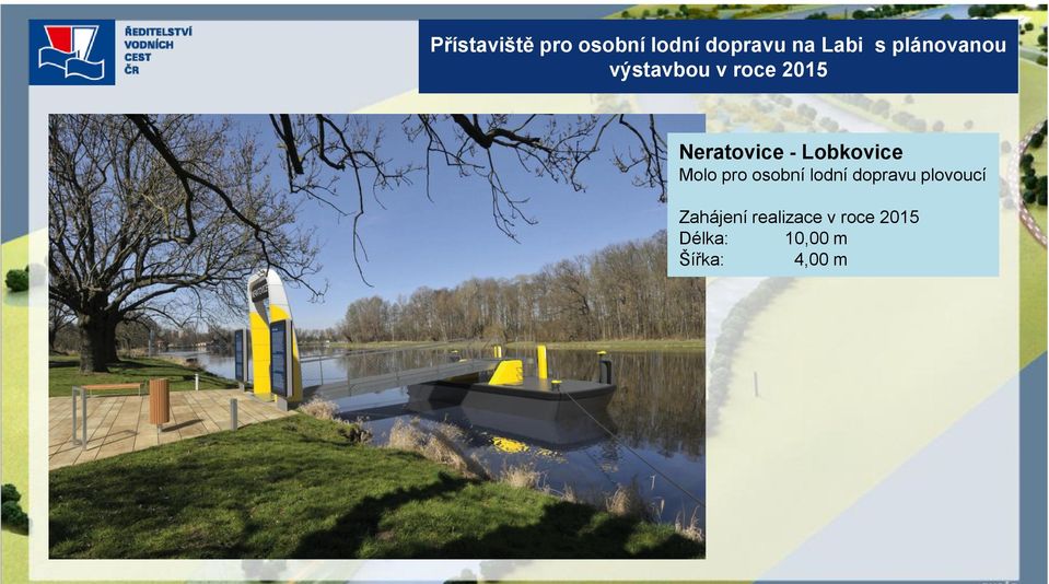 Lobkovice Molo pro osobní lodní dopravu plovoucí