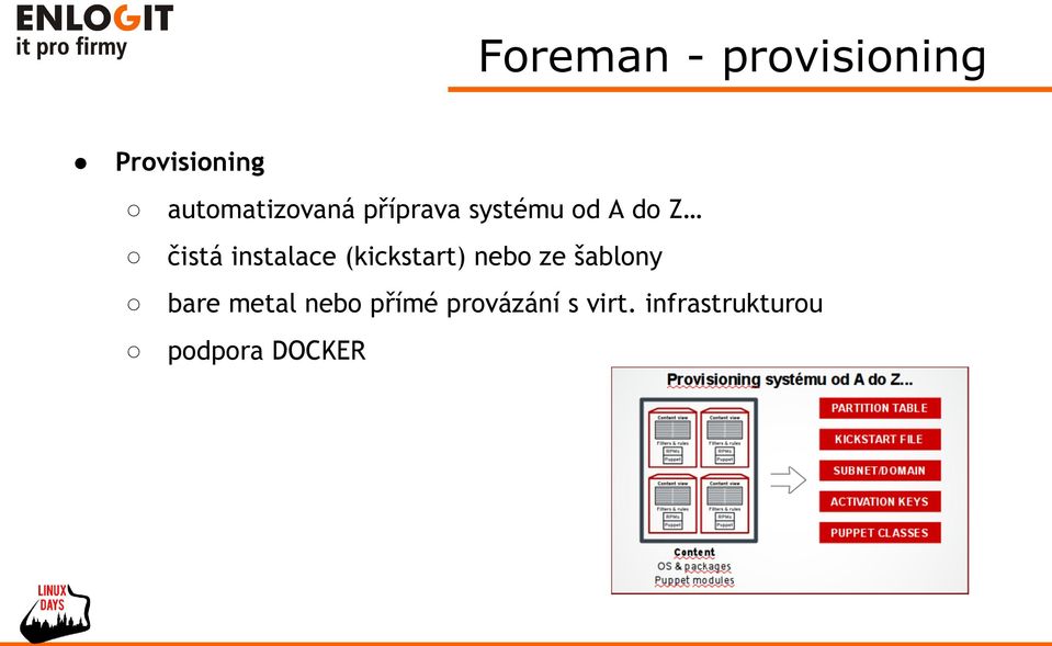 instalace (kickstart) nebo ze šablony bare