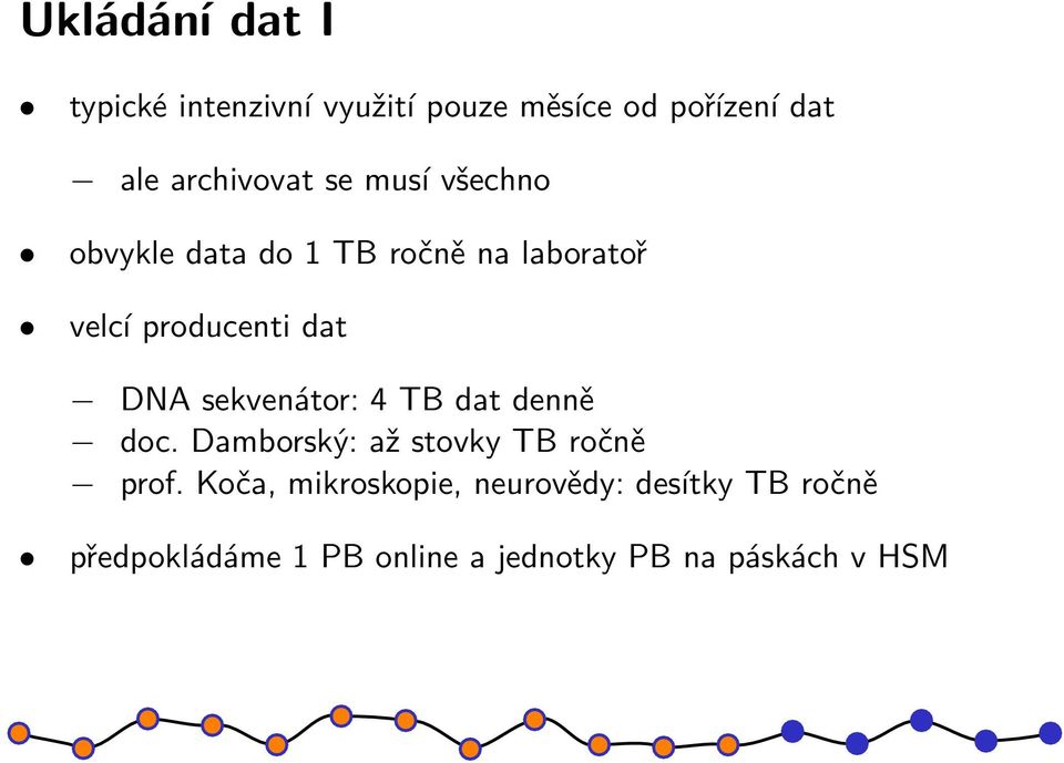 dat DNA sekvenátor: 4 TB dat denně doc. Damborský: až stovky TB ročně prof.