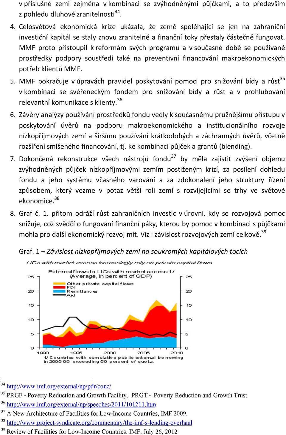 MMF proto přistoupil k reformám svých programů a v současné době se používané prostředky podpory soustředí také na preventivní financování makroekonomických potřeb klientů MMF. 5.