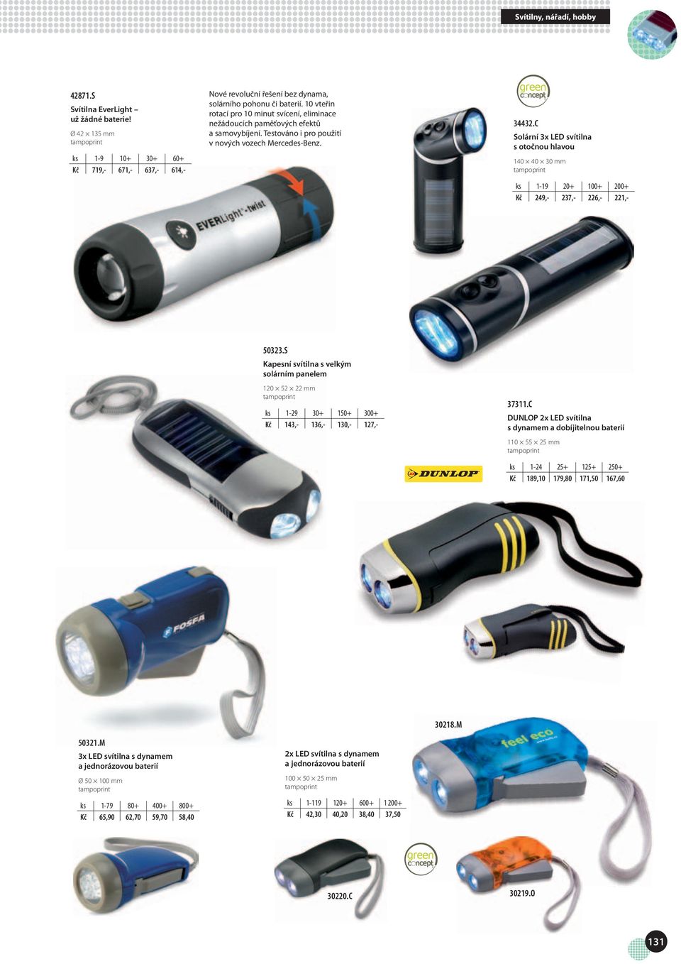 C Solární 3x LED svítilna s otočnou hlavou 140 40 30 mm ks 1-19 20+ 100+ 200+ Kč 249,- 237,- 226,- 221,- 50323.