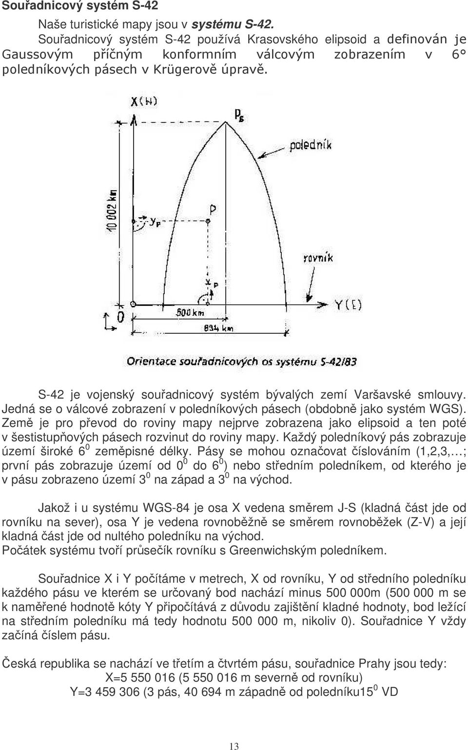 Jedná se o válcové zobrazení v poledníkových pásech (obdobn jako systém WGS).