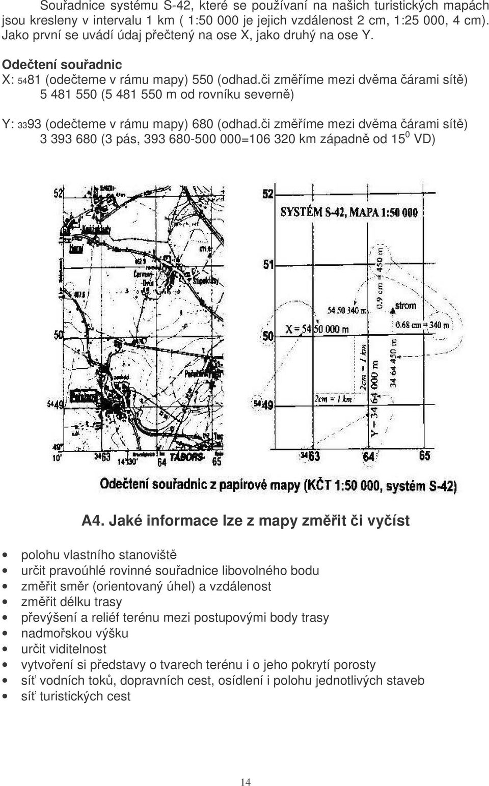 i zmíme mezi dvma árami sít) 5 481 550 (5 481 550 m od rovníku severn) Y: 3393 (odeteme v rámu mapy) 680 (odhad.