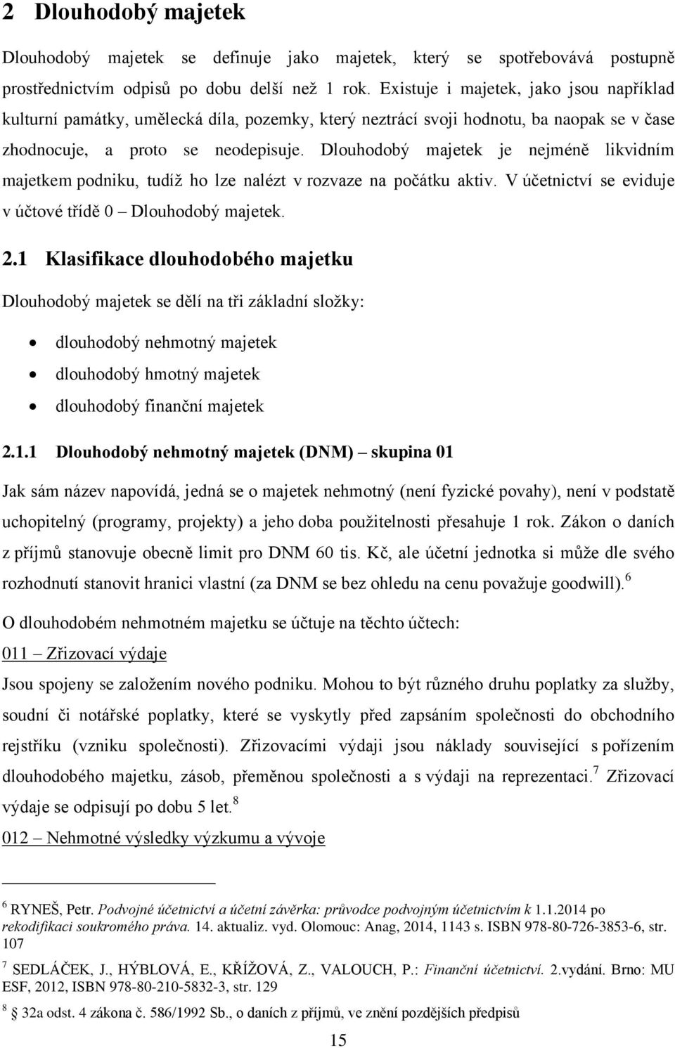 Dlouhodobý majetek je nejméně likvidním majetkem podniku, tudíž ho lze nalézt v rozvaze na počátku aktiv. V účetnictví se eviduje v účtové třídě 0 Dlouhodobý majetek. 2.