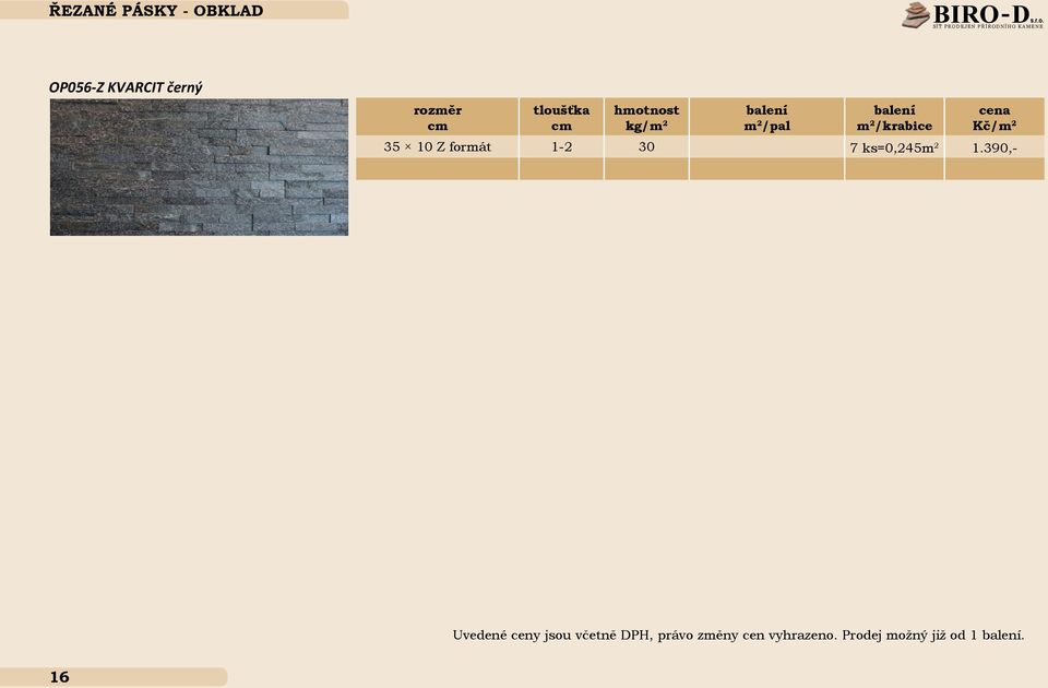 černý 35 10 Z formát 1-2 30 7 ks=0,245m 2 1.