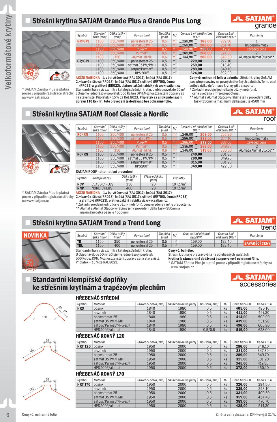 Purmat 0,5 m 2 289,00 268,00 324,30 2 1100 350 Alumat - hliník 0,6 m 2 324,00 288,00 348,50 Alumat a Alumat Stucco** GP/GPL 1100 350/400 polyestersat 25 0,5 m 2 229,00 277,10 1100 350/400 satmat 35