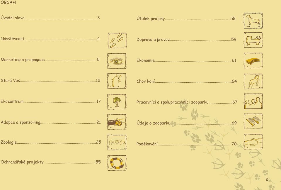 ..64 Ekocentrum...17 Pracovníci a spolupracovníci zooparku.