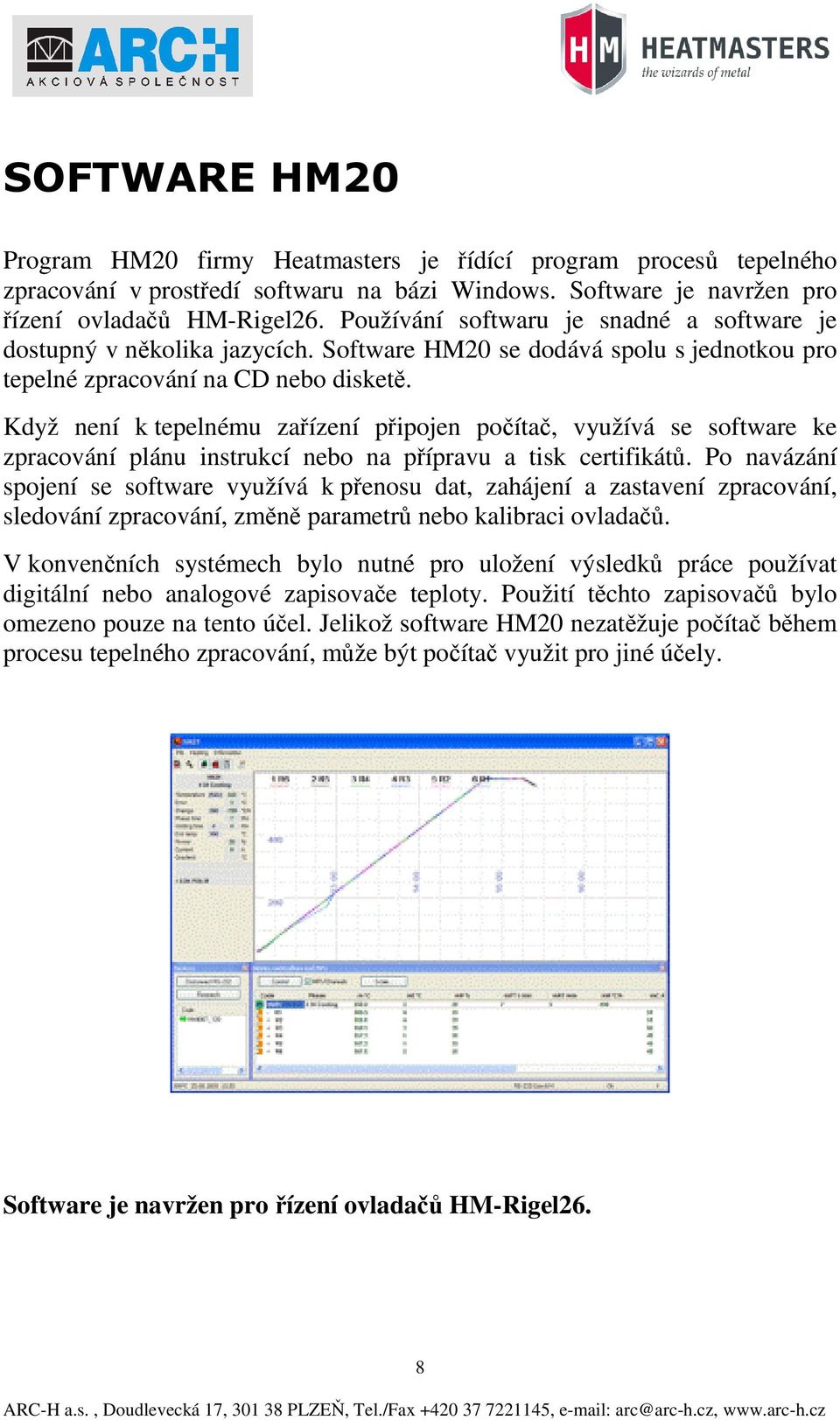 Když není k tepelnému zařízení připojen počítač, využívá se software ke zpracování plánu instrukcí nebo na přípravu a tisk certifikátů.