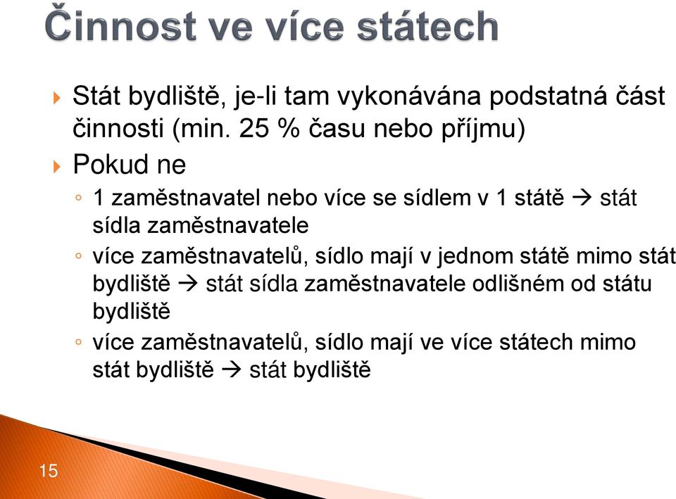 zaměstnavatele více zaměstnavatelů, sídlo mají v jednom státě mimo stát bydliště stát sídla