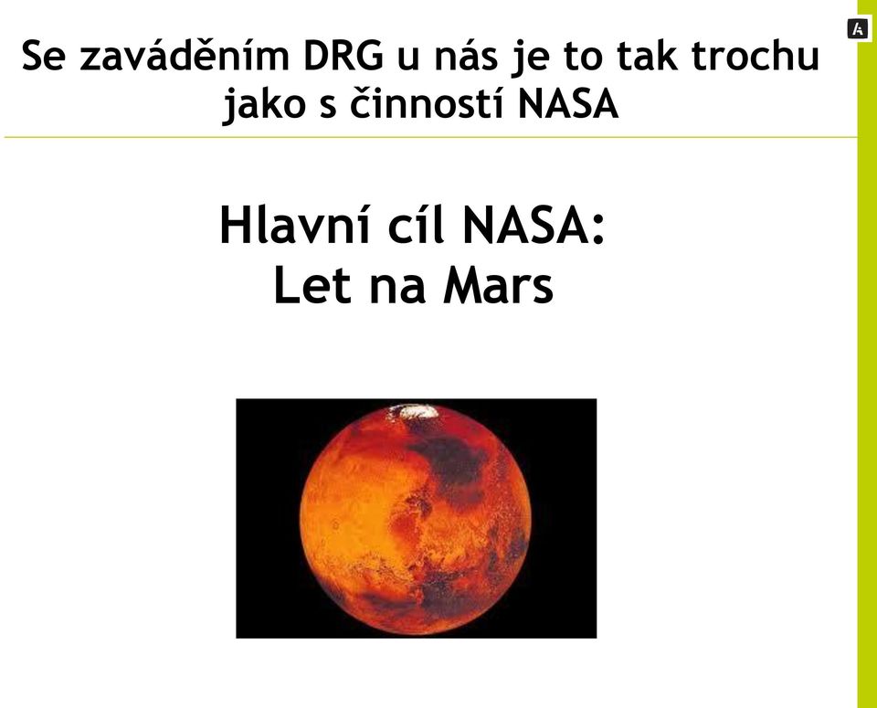 s činností NASA Hlavní