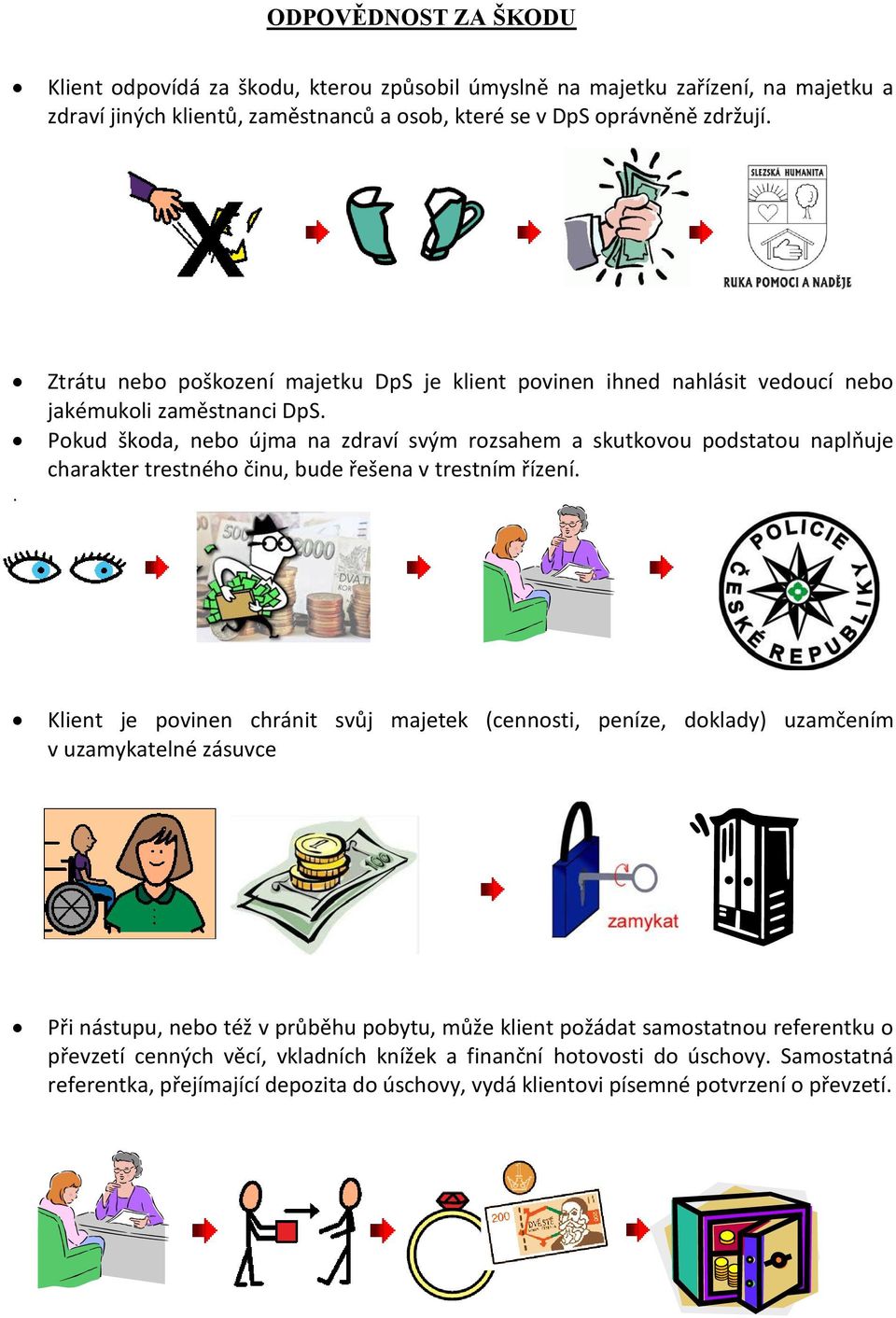 Pokud škoda, nebo újma na zdraví svým rozsahem a skutkovou podstatou naplňuje charakter trestného činu, bude řešena v trestním řízení.