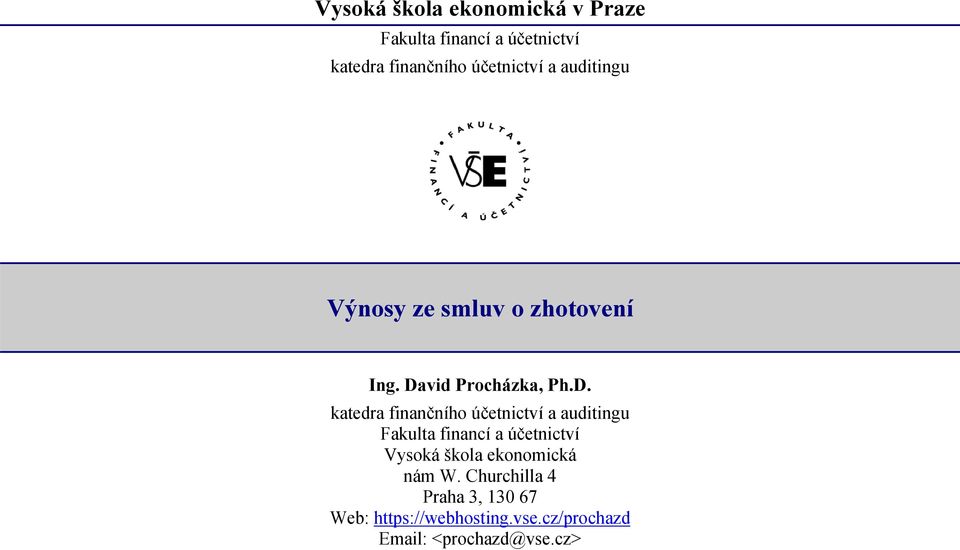 vid Procházka, Ph.D.