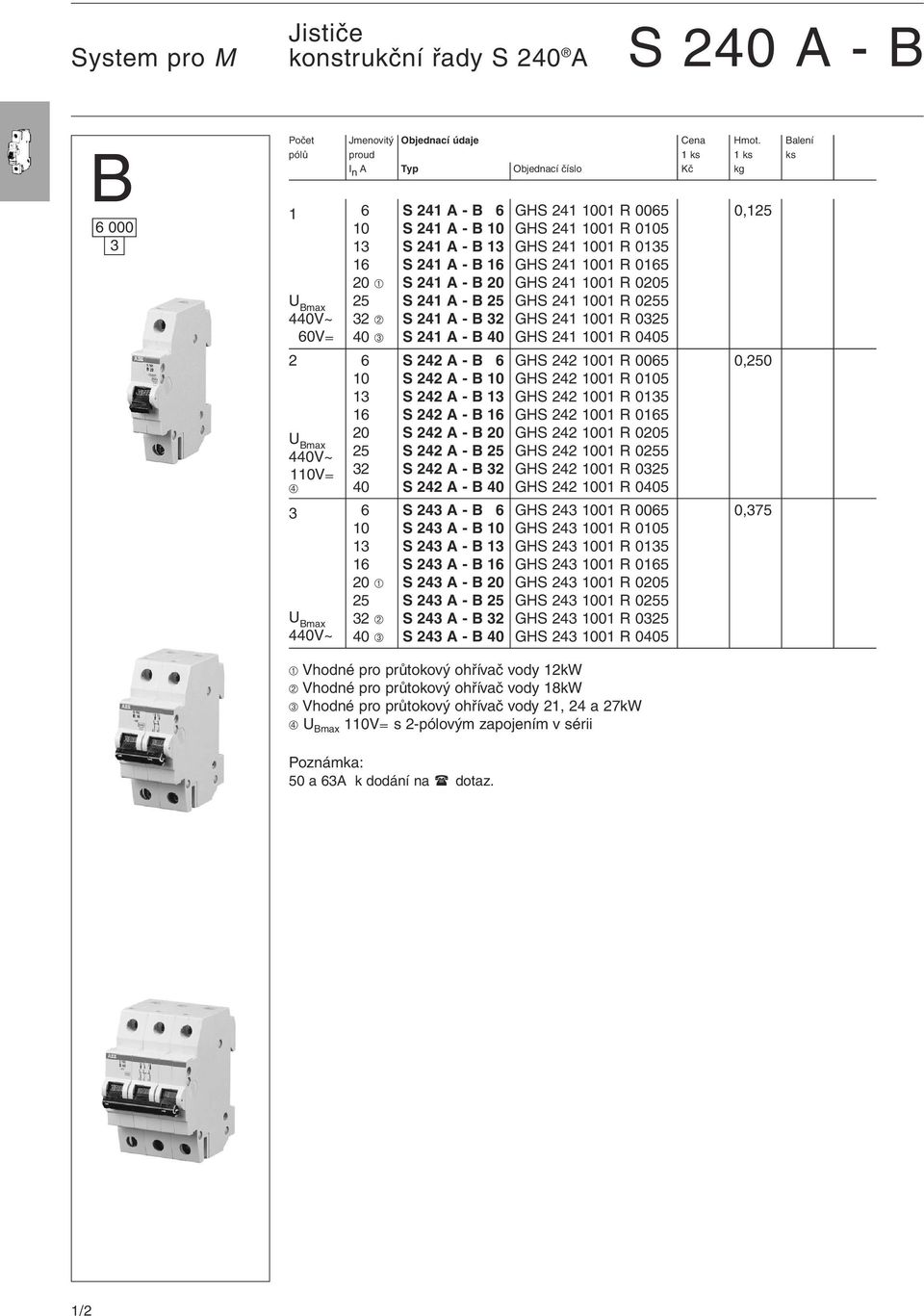 Â S 241 A - B 16 S 241 A - B 10 S 241 A - B 13 S 241 A - B 16 S 241 A - B 20 S 241 A - B 25 S 241 A - B 32 S 241 A - B 40 S 242 A - B 16 S 242 A - B 10 S 242 A - B 13 S 242 A - B 16 S 242 A - B 20 S