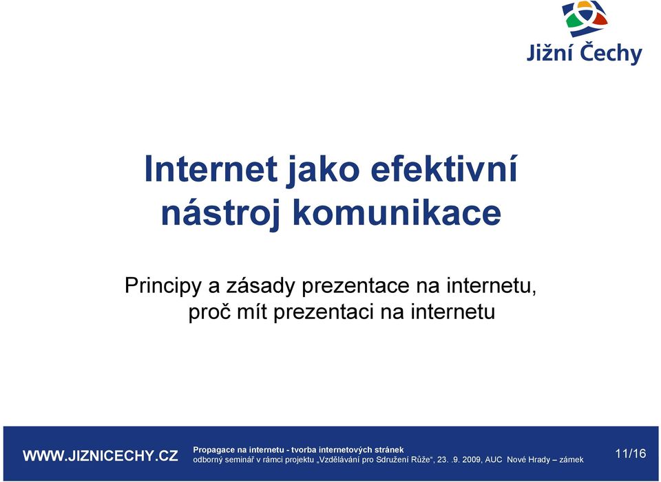 zásady prezentace na