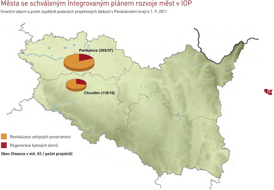 Pardubickém kraji k 1. 9.