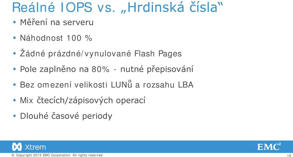 prázdné/vynulované Flash Pages Pole zaplněno na 80% - nutné