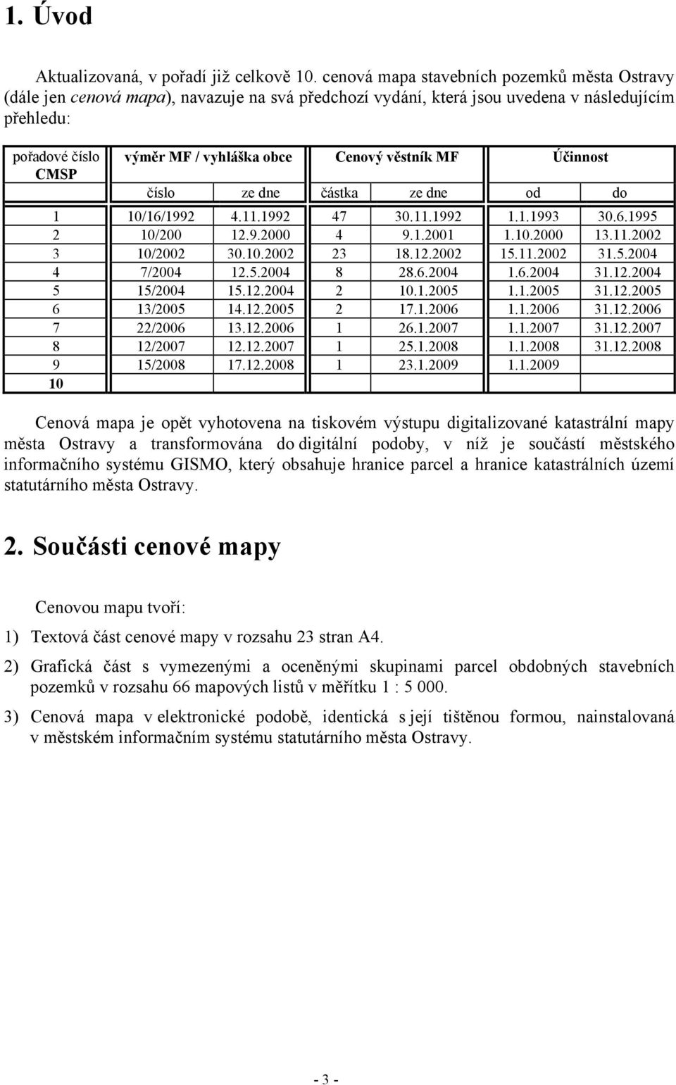 věstník MF Účinnost číslo ze dne částka ze dne od do 1 10/16/1992 4.11.1992 47 30.11.1992 1.1.1993 30.6.1995 2 10/200 12.9.2000 4 9.1.2001 1.10.2000 13.11.2002 3 10/2002 30.10.2002 23 18.12.2002 15.