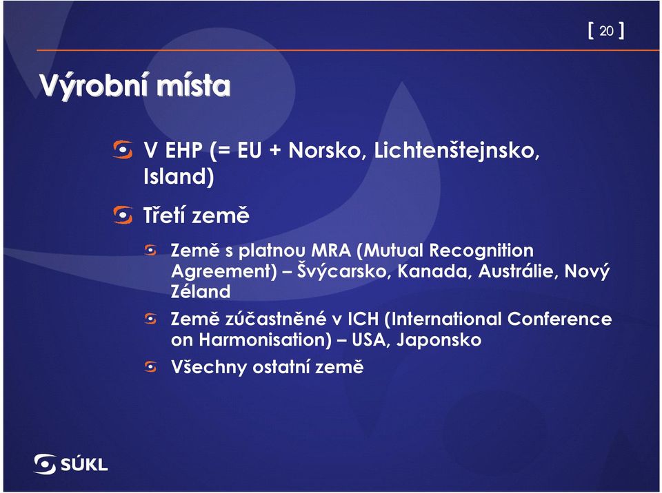 Švýcarsko, Kanada, Austrálie, Nový Zéland Země zúčastněné v ICH