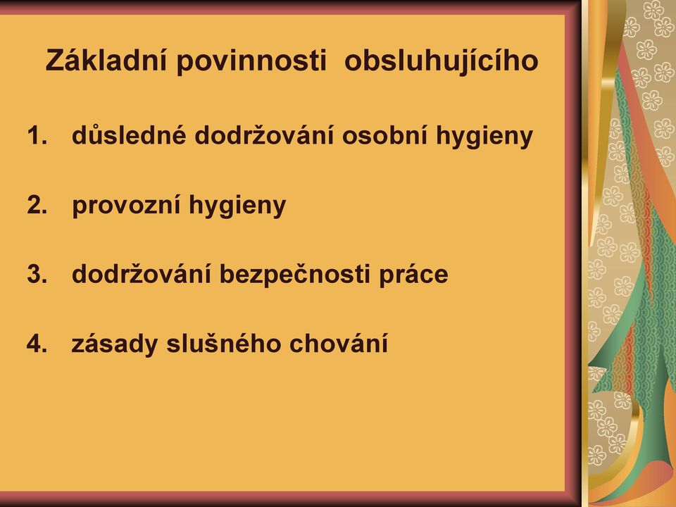 provozní hygieny 3.