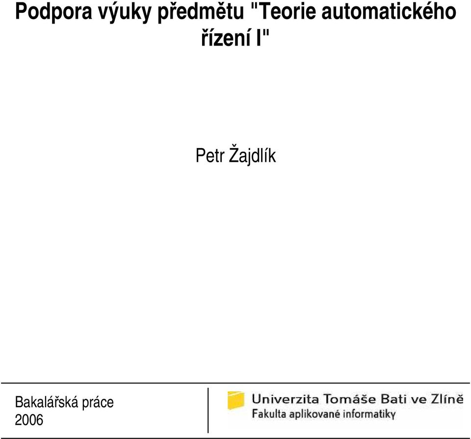 automatického řízení