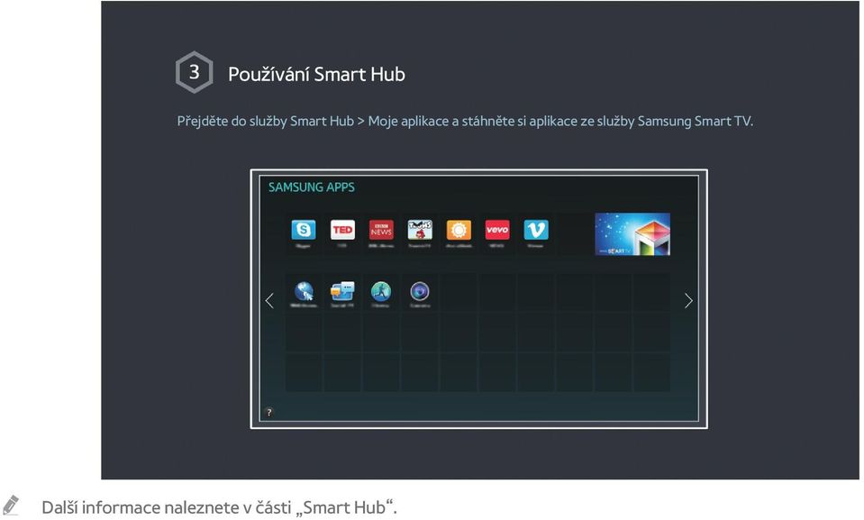 aplikace ze služby Samsung Smart TV.