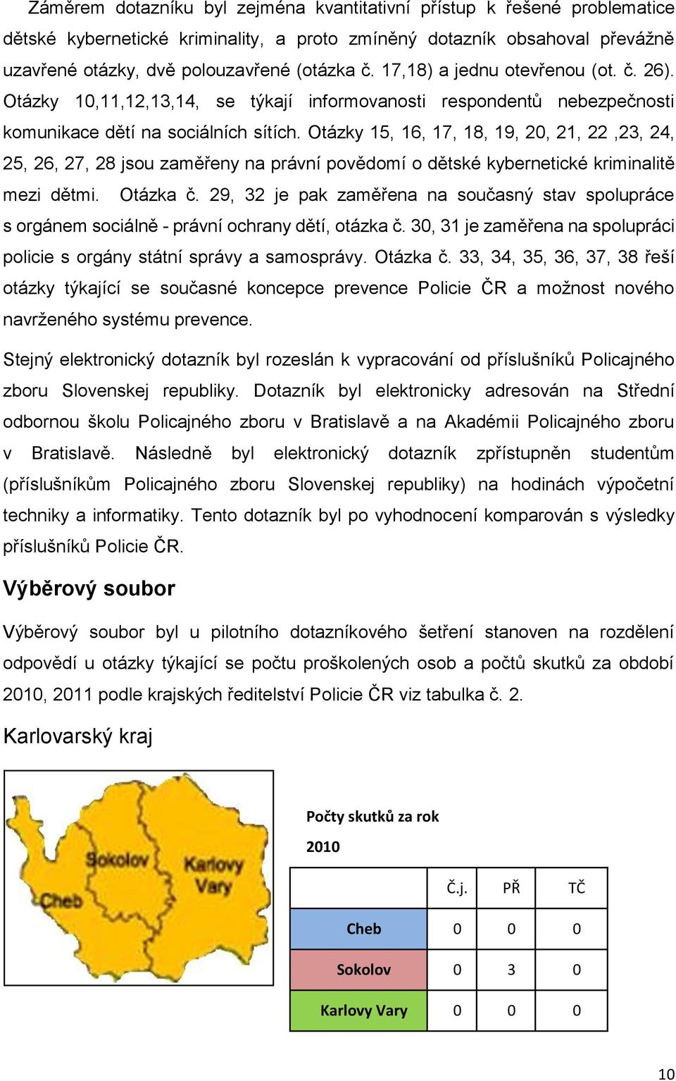 Otázky 15, 16, 17, 18, 19, 20, 21, 22,23, 24, 25, 26, 27, 28 jsou zaměřeny na právní povědomí o dětské kybernetické kriminalitě mezi dětmi. Otázka č.