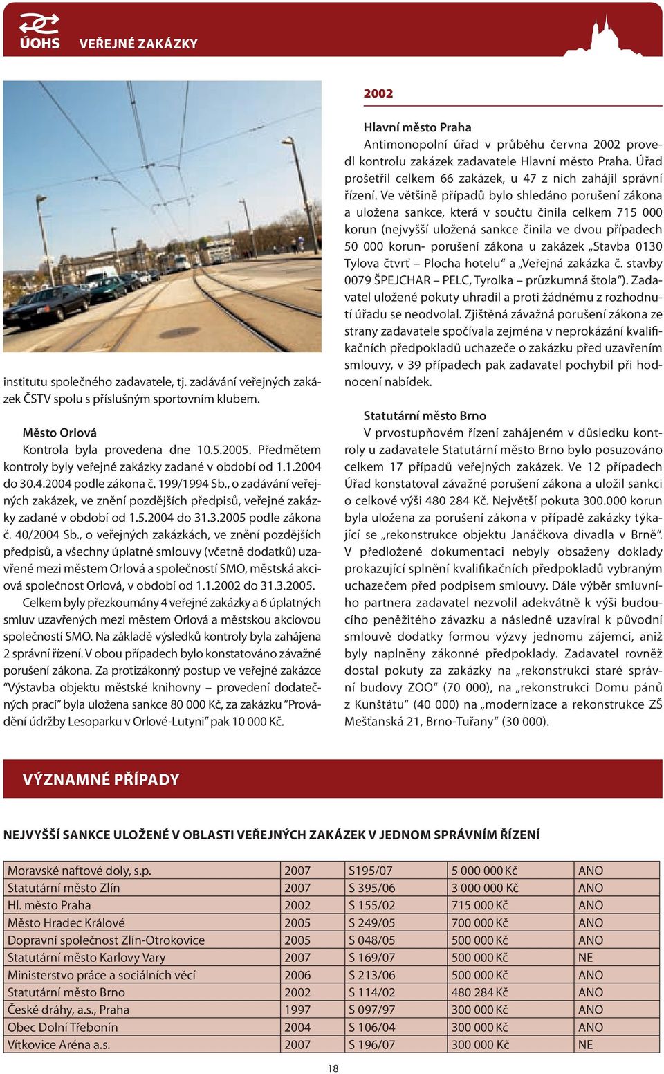 , o zadávání veřejných zakázek, ve znění pozdějších předpisů, veřejné zakázky zadané v období od 1.5.2004 do 31.3.2005 podle zákona č. 40/2004 Sb.