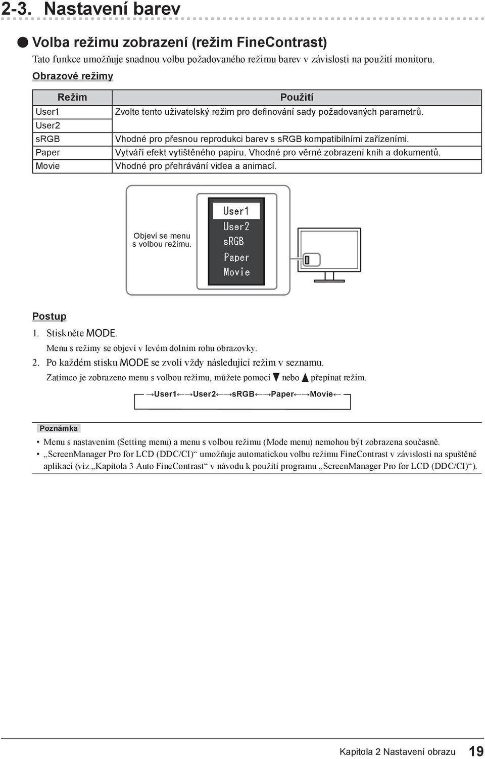 Vhodné pro přesnou reprodukci barev s srgb kompatibilními zařízeními. Vytváří efekt vytištěného papíru. Vhodné pro věrné zobrazení knih a dokumentů. Vhodné pro přehrávání videa a animací.