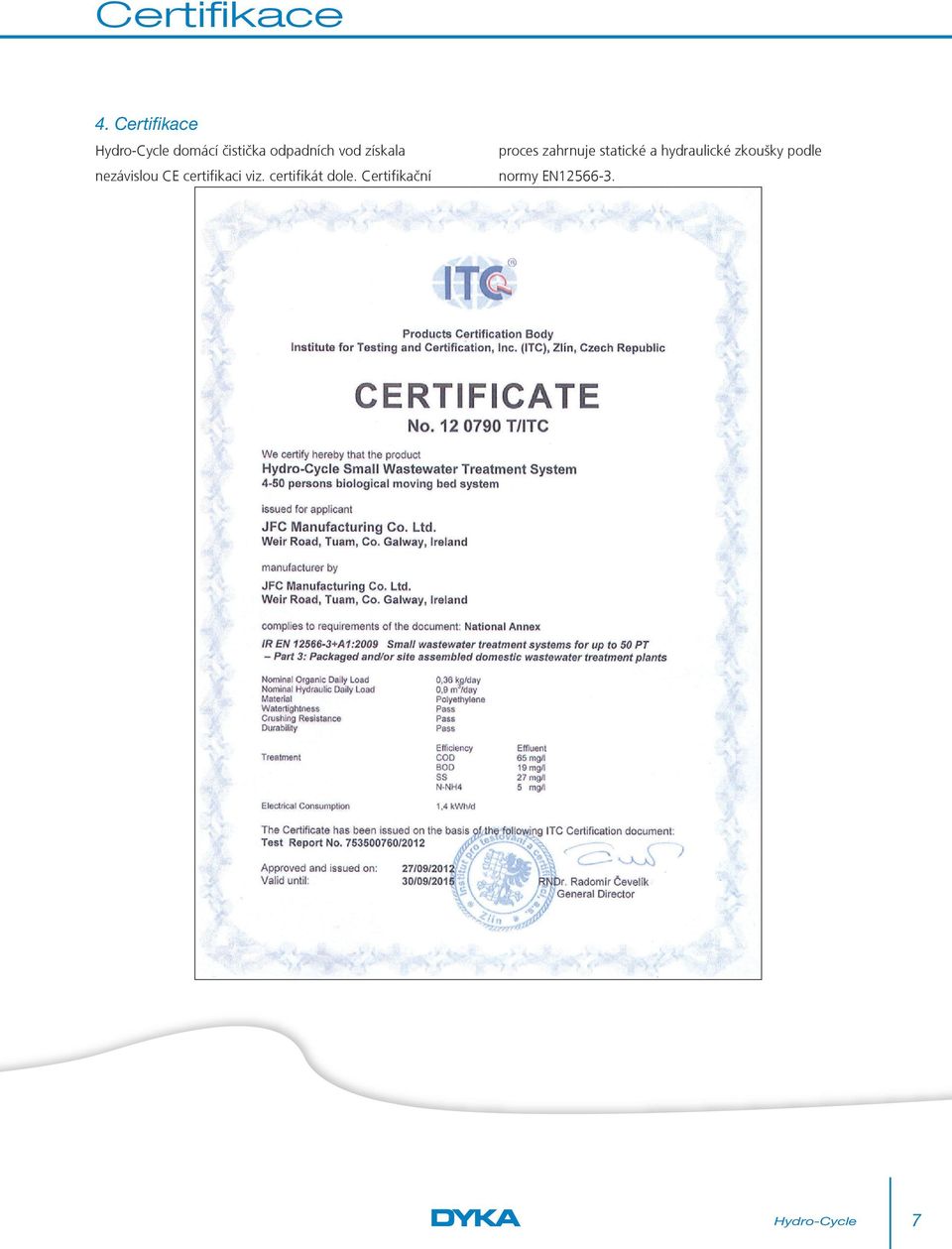 nezávislou CE certifikaci viz. certifikát dole.