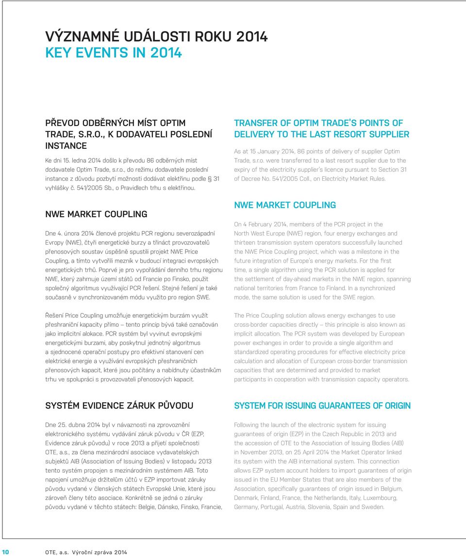 , o Pravidlech trhu s elektřinou. NWE MARKET COUPLING Dne 4.