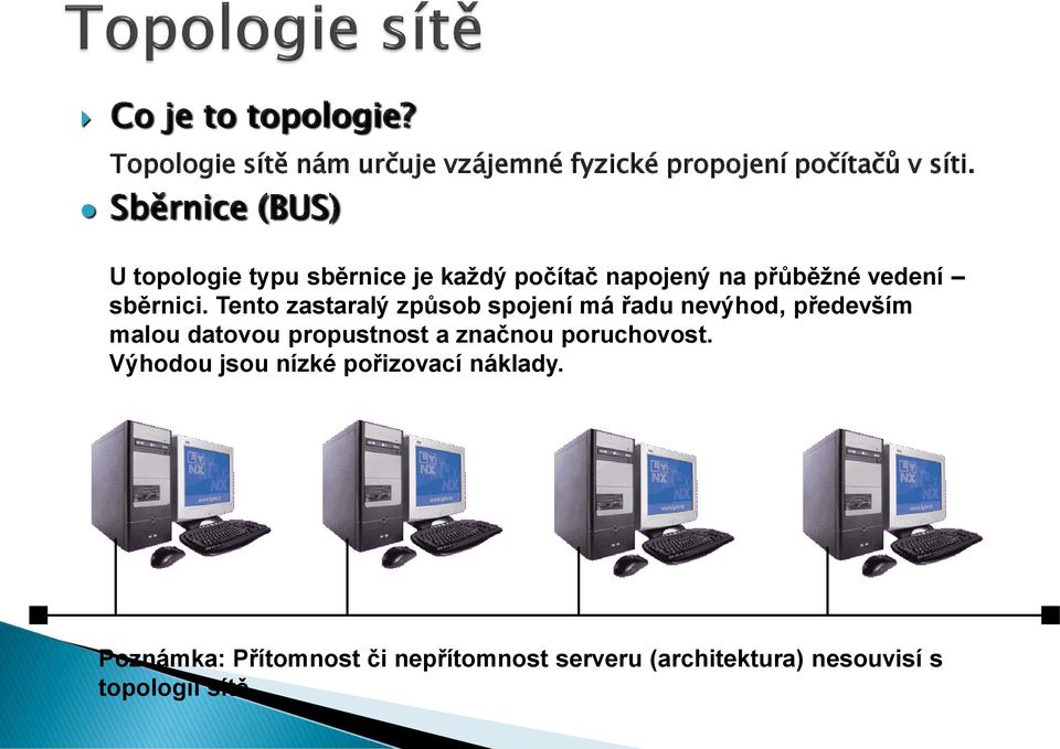 Tento zastaralý způsob spojení má řadu nevýhod, především malou datovou propustnost a značnou