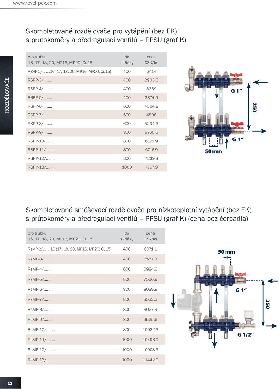 .. 800 5765,6 RSRP-10/... 800 6191,9 G 1 RSRP-11/... 800 6716,9 RSRP-12/... 800 7239,8 50 mm RSRP-13/.