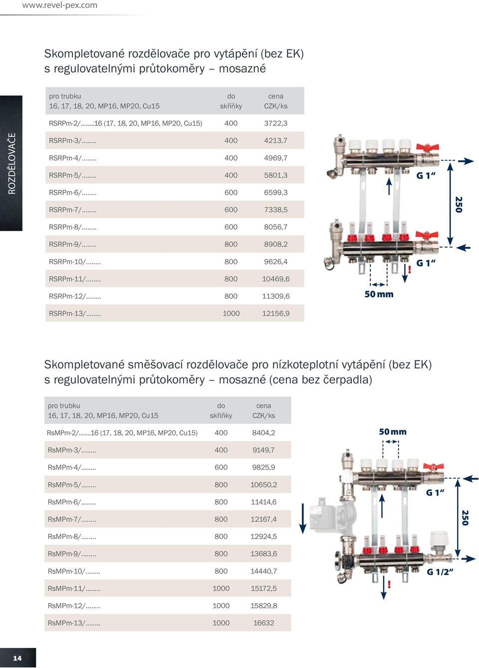 .. 800 8908,2 G 1 250 RSRPm-10/... 800 9626,4 RSRPm-11/... 800 10469,6 RSRPm-12/... 800 11309,6 RSRPm-13/... 1000 12156,9 50 mm!