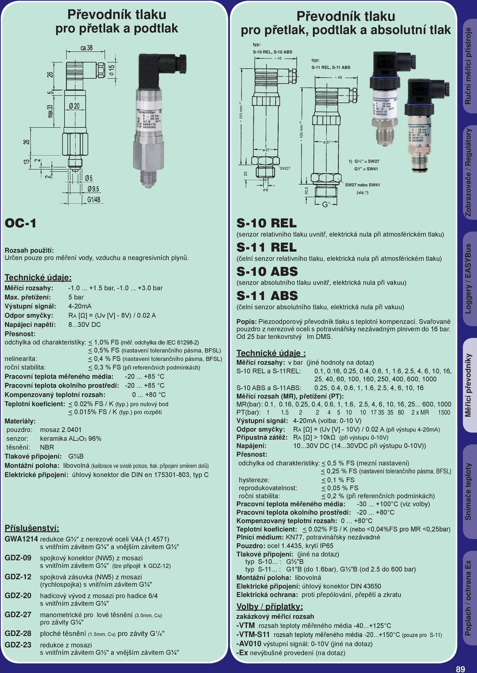 02 A Napájecí napětí: 8...30V DC Přesnost: odchylka od charakteristiky: < 1,0% FS (měř.