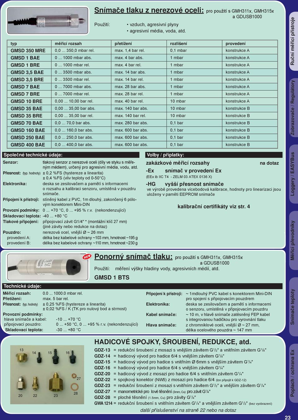 1 mbar konstrukce A GMSD 7 BAE 0... 7000 mbar abs. max. 28 bar abs. 1 mbar konstrukce A GMSD 7 BRE 0... 7000 mbar rel. max. 28 bar rel. 1 mbar konstrukce A GMSD 10 BRE 0,00... 10,00 bar rel. max. 40 bar rel.