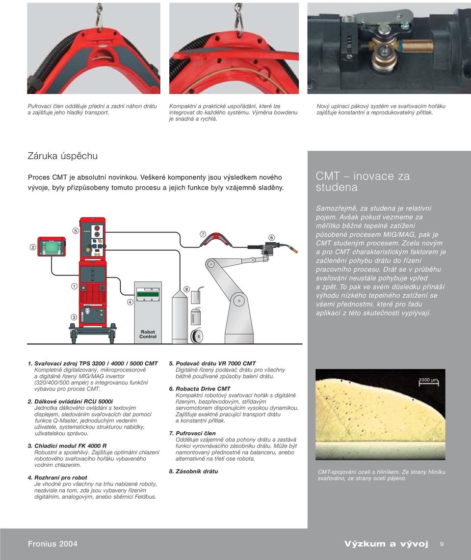 Veškeré komponenty jsou výsledkem nového vývoje, byly přizpůsobeny tomuto procesu a jejich funkce byly vzájemně sladěny. CMT inovace za studena Samozřejmě, za studena je relativní pojem.