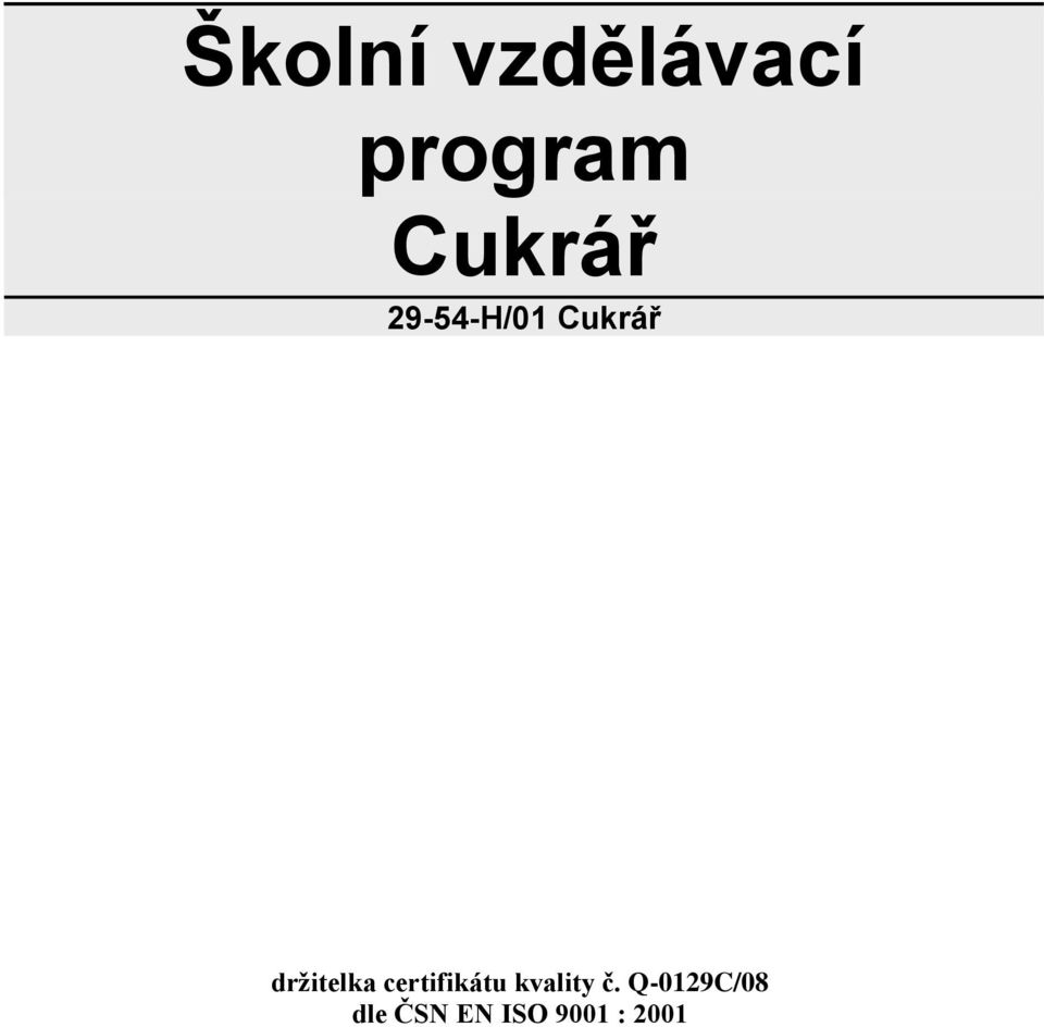 držitelka certifikátu