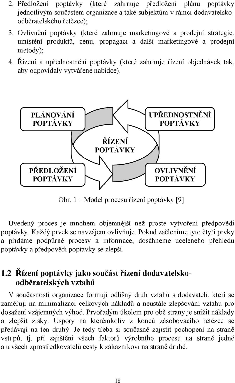 Řízení a upřednostnění poptávky (které zahrnuje řízení objednávek tak, aby odpovídaly vytvářené nabídce).