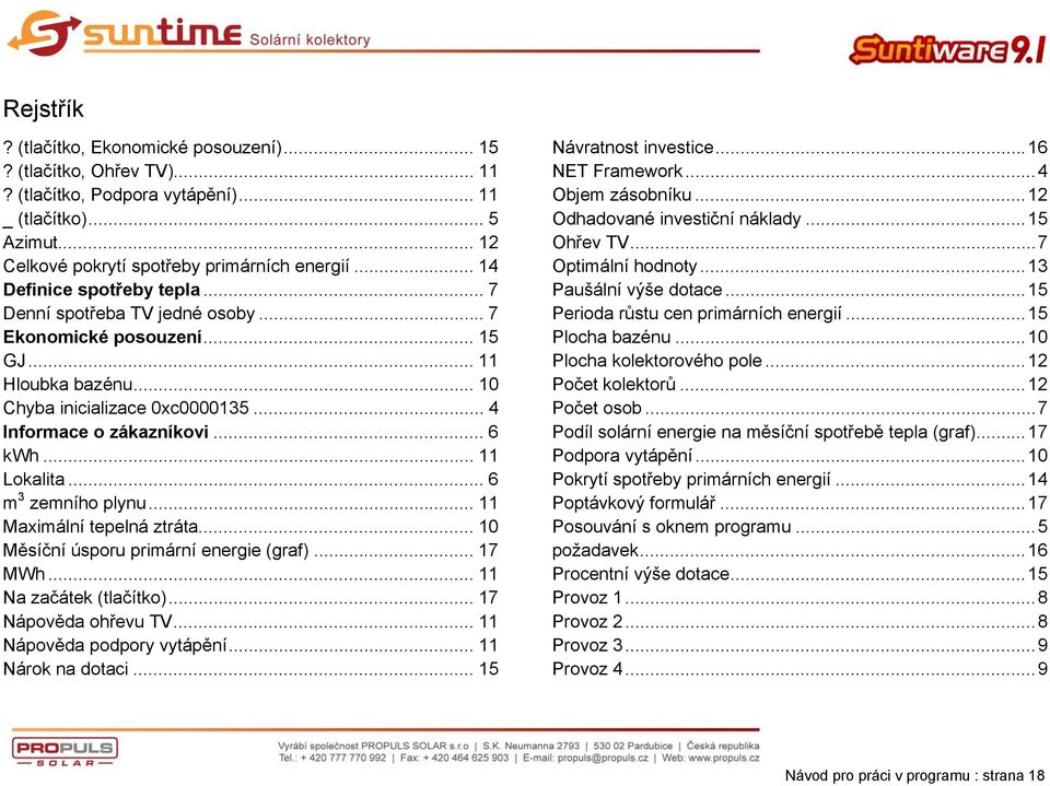 .. 11 Lokalita... 6 m 3 zemního plynu... 11 Maximální tepelná ztráta... 10 Měsíční úsporu primární energie (graf)... 17 MWh... 11 Na začátek (tlačítko)... 17 Nápověda ohřevu TV.