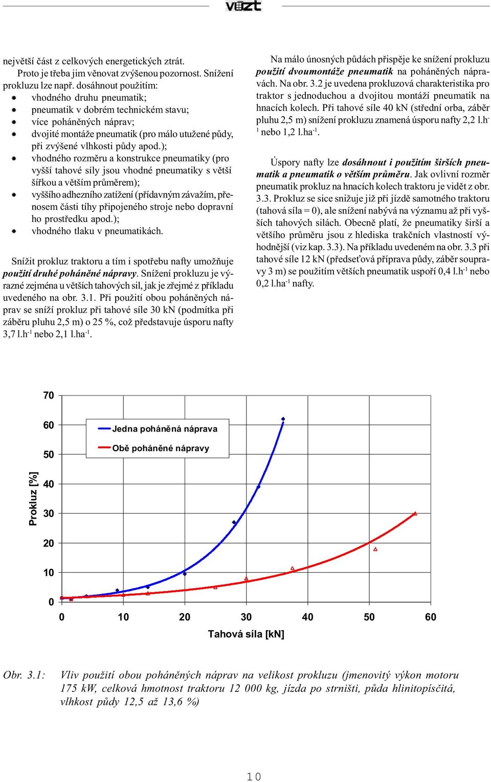 ); vhodného rozměru a konstrukce pneumatiky (pro vyšší tahové síly jsou vhodné pneumatiky s větší šířkou a větším průměrem); vyššího adhezního zatížení (přídavným závažím, přenosem části tíhy