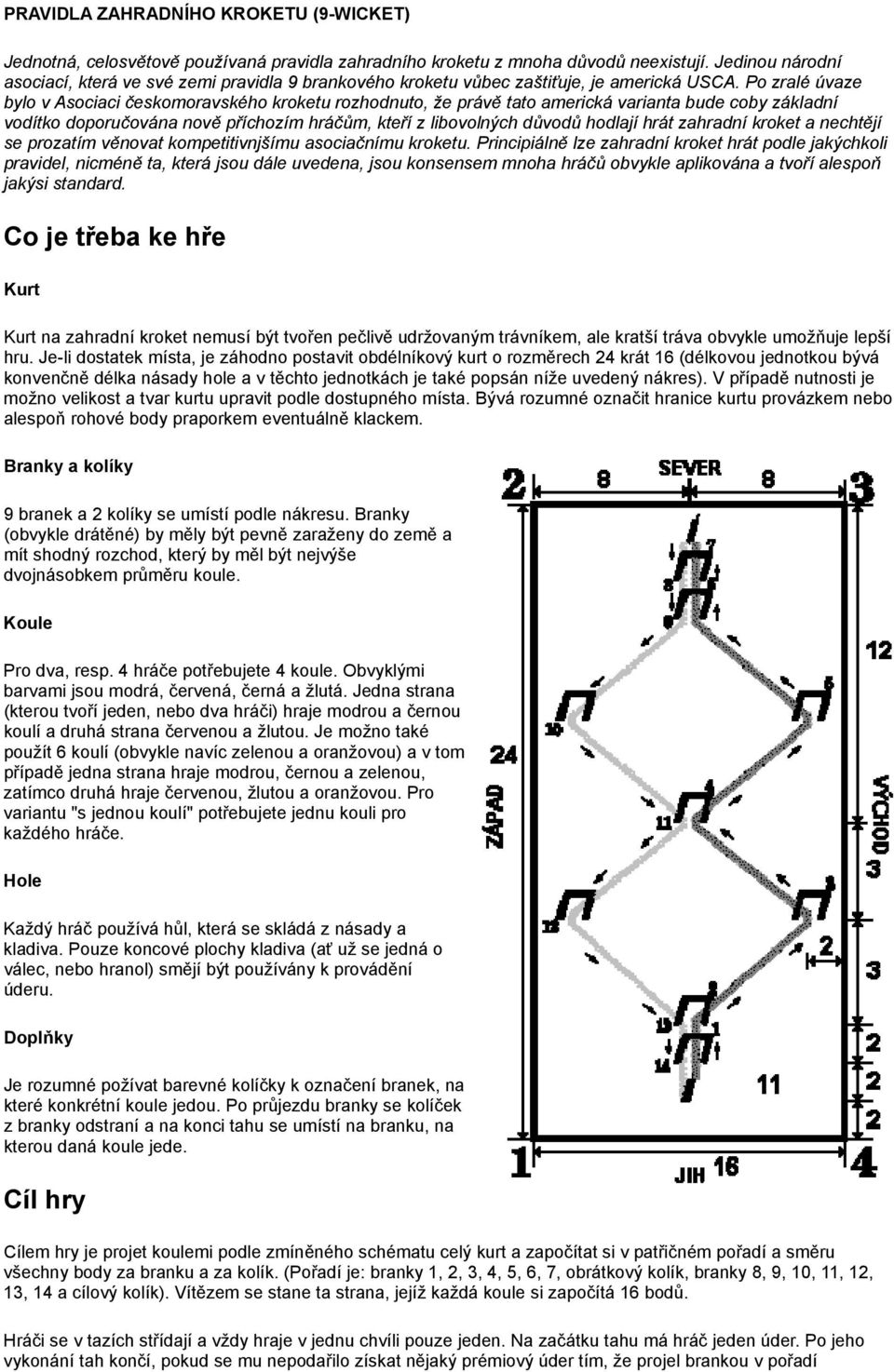 Po zralé úvaze bylo v Asociaci českomoravského kroketu rozhodnuto, že právě tato americká varianta bude coby základní vodítko doporučována nově příchozím hráčům, kteří z libovolných důvodů hodlají
