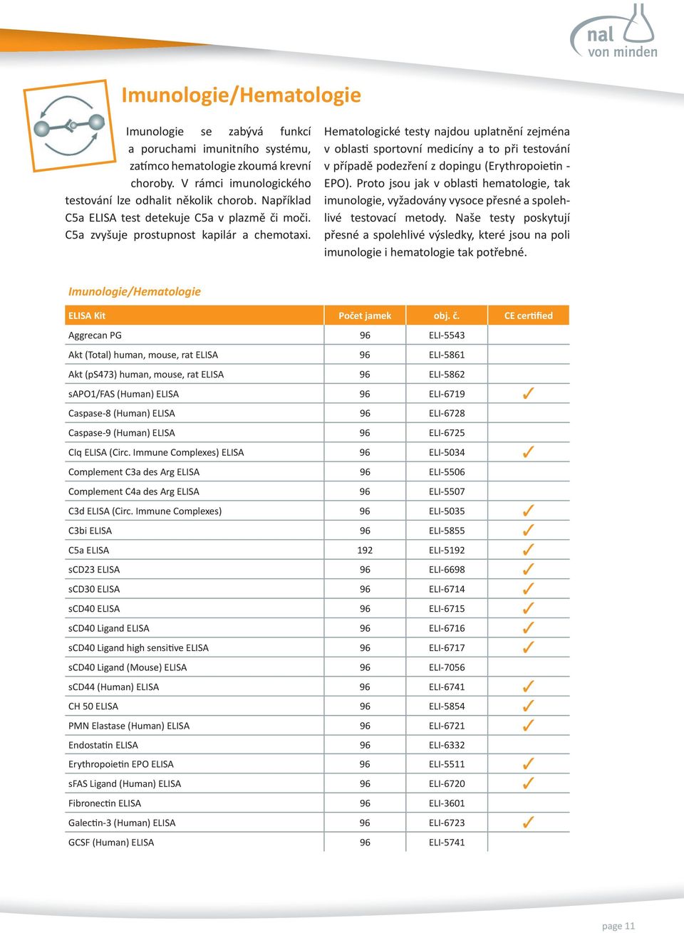 Hematologické testy najdou uplatnění zejména v oblasti sportovní medicíny a to při testování v případě podezření z dopingu (Erythropoietin - EPO).