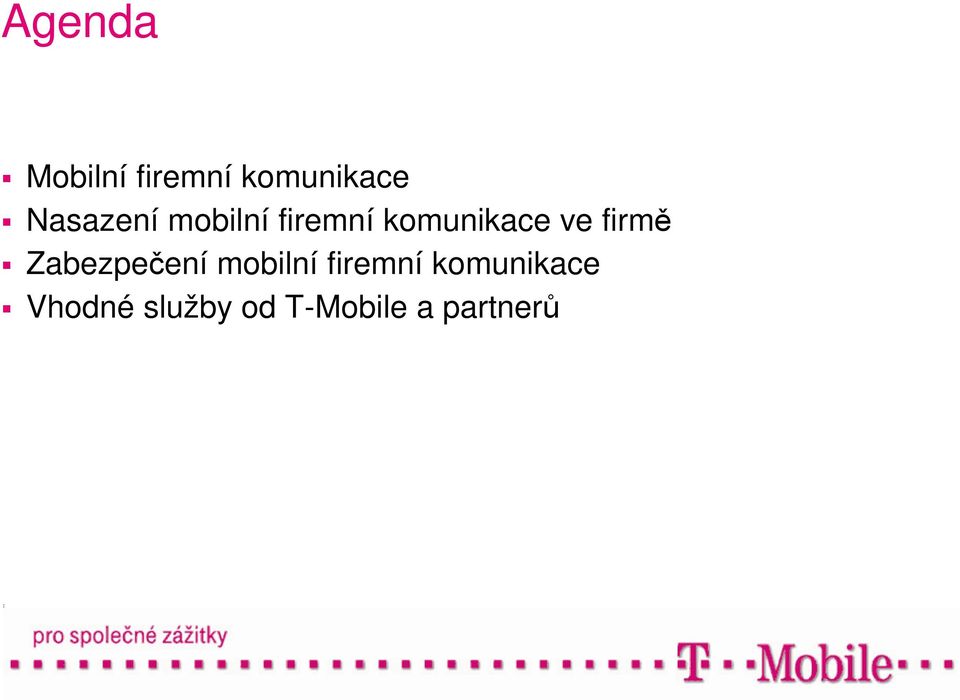 firmě Zabezpečení mobilní firemní