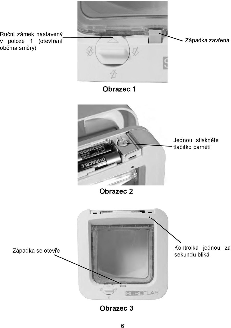 stiskněte tlačítko paměti Obrazec 2 Západka se