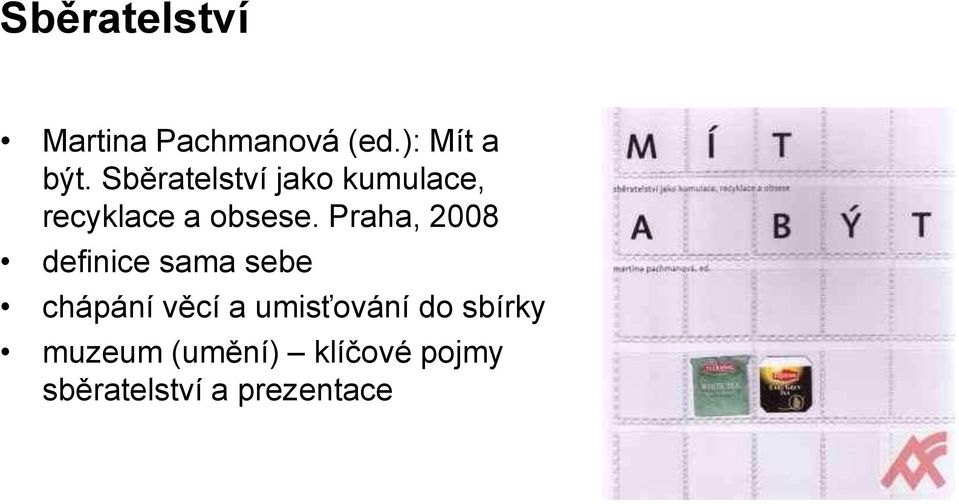 Praha, 2008 definice sama sebe chápání věcí a