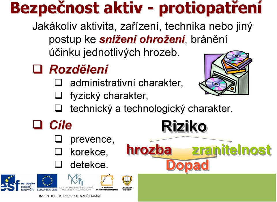 Rozdělení administrativní charakter, fyzický charakter, technický a