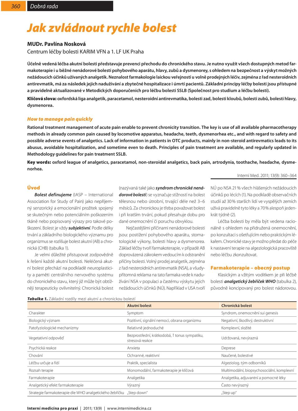 analgetik. Neznalost farmakologie laickou veřejností u volně prodejných léčiv, zejména z řad nesteroidních antirevmatik, má za následek jejich nadužívání a zbytečné hospitalizace i úmrtí pacientů.